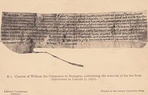 Charter of William the Conqueror Antique Postcard