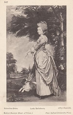Lady Salisbury Antique Painting Postcard