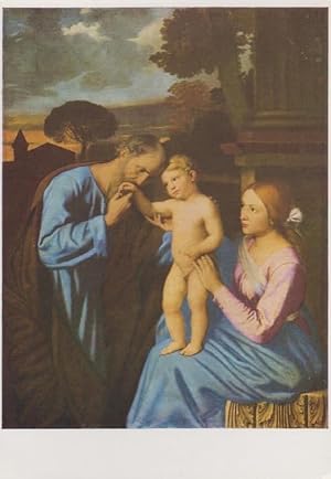 Sassoferrato The Holy Family Oil Christian Cambridge Gallery Painting Postcard