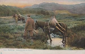 Deer Stalking Returning With The Spoils Antique Hunting Postcard