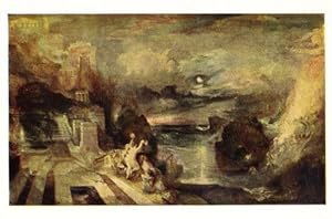 Joseph Turner The Parting Of Hero & Leander London Art Gallery Painting Postcard