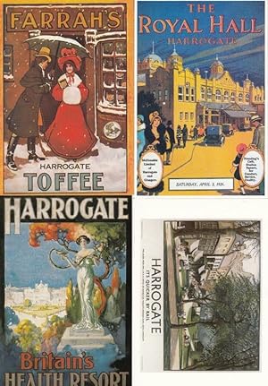Harrogate Toffee Railway Health Gym Spa Theatre 4x Advertising Postcard s