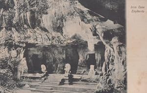 The Lion Cave Elephanta Bombay Postcard