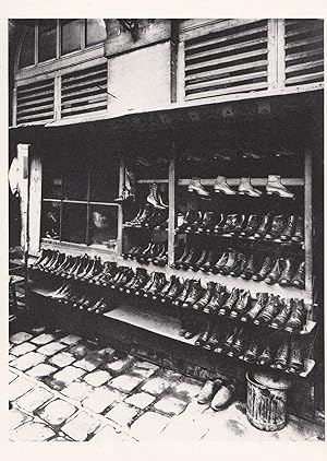 Shoe Vintage Market Stall Shop Carmes French France Photo Postcard