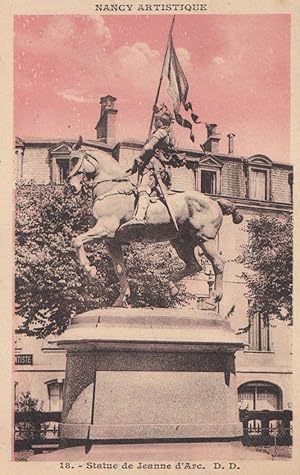 Nancy Artistique Statue De Jeanne D'Arc Joan Of Arc Antique Postcard