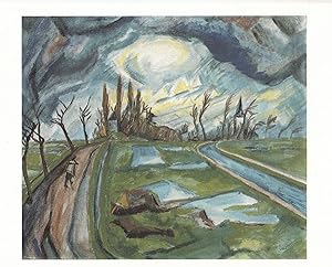Erich Heckel Springtime In Flanders Military Avant Garde Painting Postcard