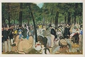 Edouard Manet La Musique Aux Tuileries London Art Gallery Painting Postcard