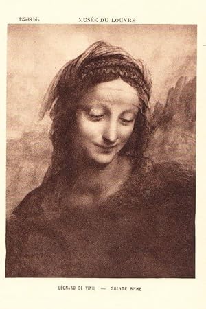 Leonardo Da Vinci Sainte Anne Antique Museum De Louvres Painting Postcard