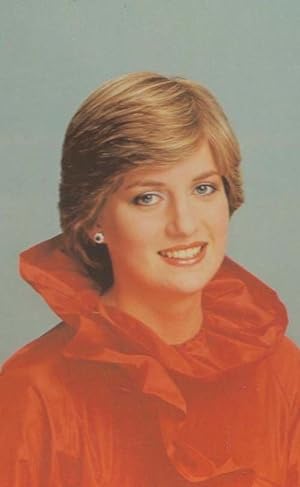 Princess Diana 1981 Portrait By Lord Snowdon Red Dress Wedding Royal Postcard