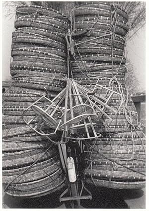 Wang Gang Feng Shanghai Garbage Pile Of Chairs Baskets Trash China Art Postcard