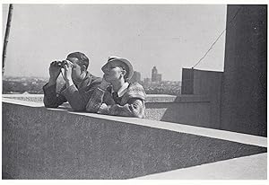 Antique Binoculars On Chinese Shanghai Rooftop Photo Postcard