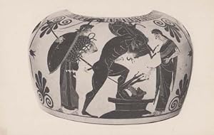 Herakles Erymanthain Boar Eurystheus Greek Vase 6th Cnt Antique Museum Postcard