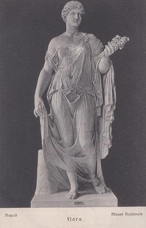 Flora Goddess Museo Nazionale Napoli Antique Italian Statue Sculpture Postcard