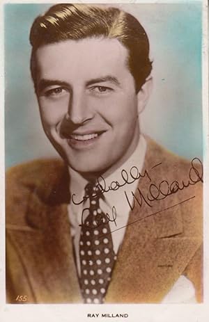 Ray Milland Signed Photo Postcard