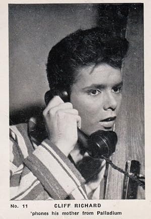 Cliff Richard London Palladium Telephones Mum Old Cigarette Photo Trading Card