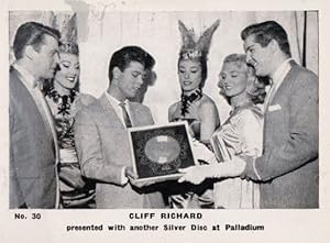 Cliff Richard Silver Disc Presentation London Palladium Cigarette Photo Card