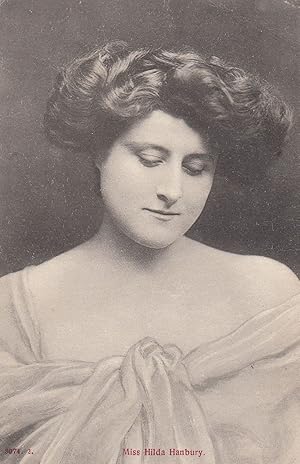 Hilda Hanbury Edwardian Actress Old Postcard