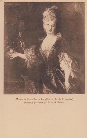 Madamoiselle De Barral Largilliere Grenoble Museum Painting Old Antique Postcard