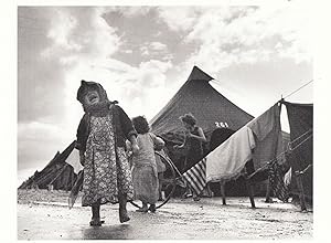 Refugee Child Shaar 1950s Aliyah Haifa Isreal Camp Photo Postcard