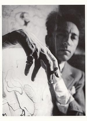z222 Jean Cocteau Smoking Orpheus Film Director WW2 Photo Postcard