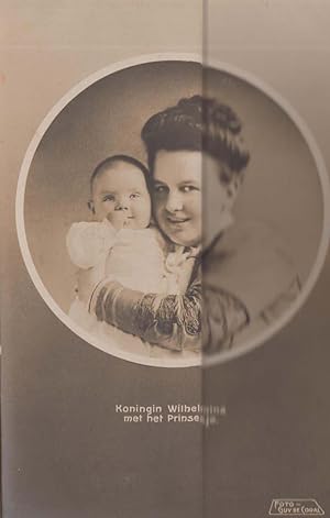 Queen Wilhelmina of the Netherlands Holland & Princess Juliana Antique Postcard