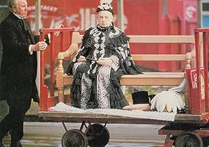 Queen Victoria Waxwork Wheeled Around London On Cart Madame Tussauds Postcard