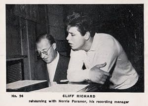 Cliff Richard With Manager Norrie Parmenter Rare Cigarette Photo Trading Card