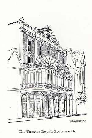 The Theatre Royal Portsmouth Painting Postcard