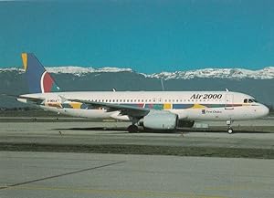 Airbus Geneva Airport G-OOAA A320-231 Plane at Geneva Postcard