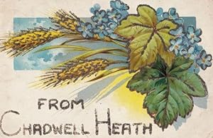 Greetings From Chadwell Heath Nr Romford Essex REAL GLITTER ANTIQUE Postcard