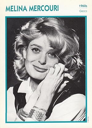 Melina Mercouri Astrology Greek Actor Rare Italian 8" x 5" Film Photo Card