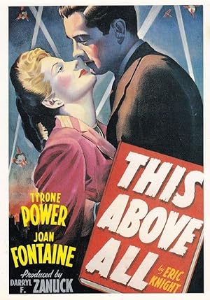 This Above All Tyrone Power Joan Fontaine Film Cinema Poster Spanish Postcard
