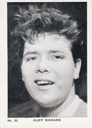 Cliff Richard Slanted Smile Looking Smug Photo Vintage Bubblegum Trading Card