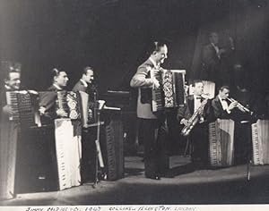 Jimmy Golding Accordion Band Collins Music Hall Islington Antique Press Photo