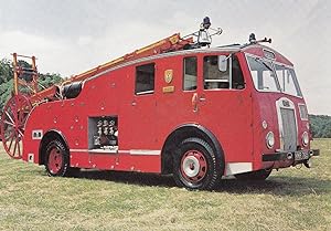 Dennis F12 Pump Escape Surrey Fire Engine Brigade Postcard
