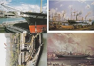 The Great Britain Restored At Bath Bristol Avon Painting 4x Ship Postcard s