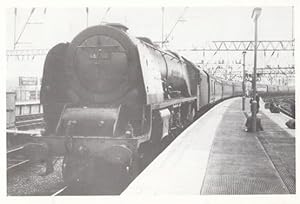 46250 City Of Lichfield Train with Comet at Manchester Railway Station Postcard