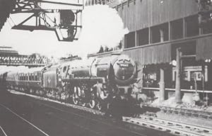 70043 Lord Kitchener Train Leaves Victoria Manchester Station in 1960 Postcard