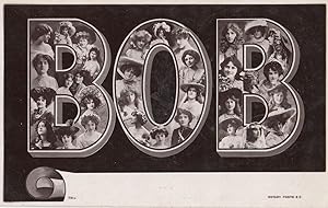 A Name Called Bob Edwardian Theatre Letter Antique Postcard