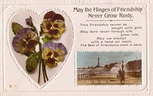 May The Hinges Of Friendship Never Grow Rusty Antique Greetings Postcard