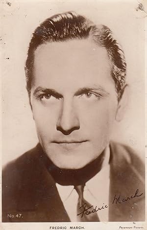 Fredric March Film Kurier Rare Printed Signed Photo Postcard