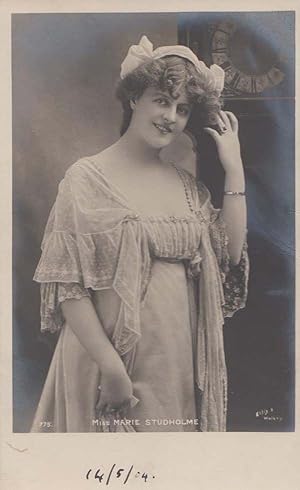 Miss Marie Studholme Grandfather Clock Postcard