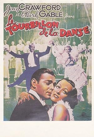 Fourbillon De La Danse Joan Crawford Clark Gable Poster Art Rare French Postcard