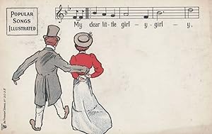 My Dear Little Girly Girly The Good Old Days Antique Sheet Music Postcard