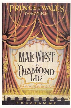 Mae West Its Diamond Lil Prince Of Wales London in 1948 Theatre Poster Postcard
