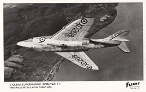 Vickers Supermarine Scimitar F1 Rolls Royce Avon Engine Military Plane Postcard