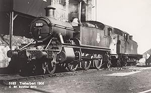 No 5183 Train at Treherbert Station Wales in 1956 Real Photo Postcard