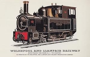Welshpool & Llamfair Beyer Peacock Tank Engine The Countess 2 Train Postcard