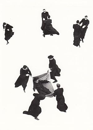 Chinese Mad Crazy Monks Priests Circus Style Chair Stunts Award Photo Postcard