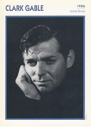 Clark Gable Astrology American Actor Rare Italian 8" x 5" Film Photo Card